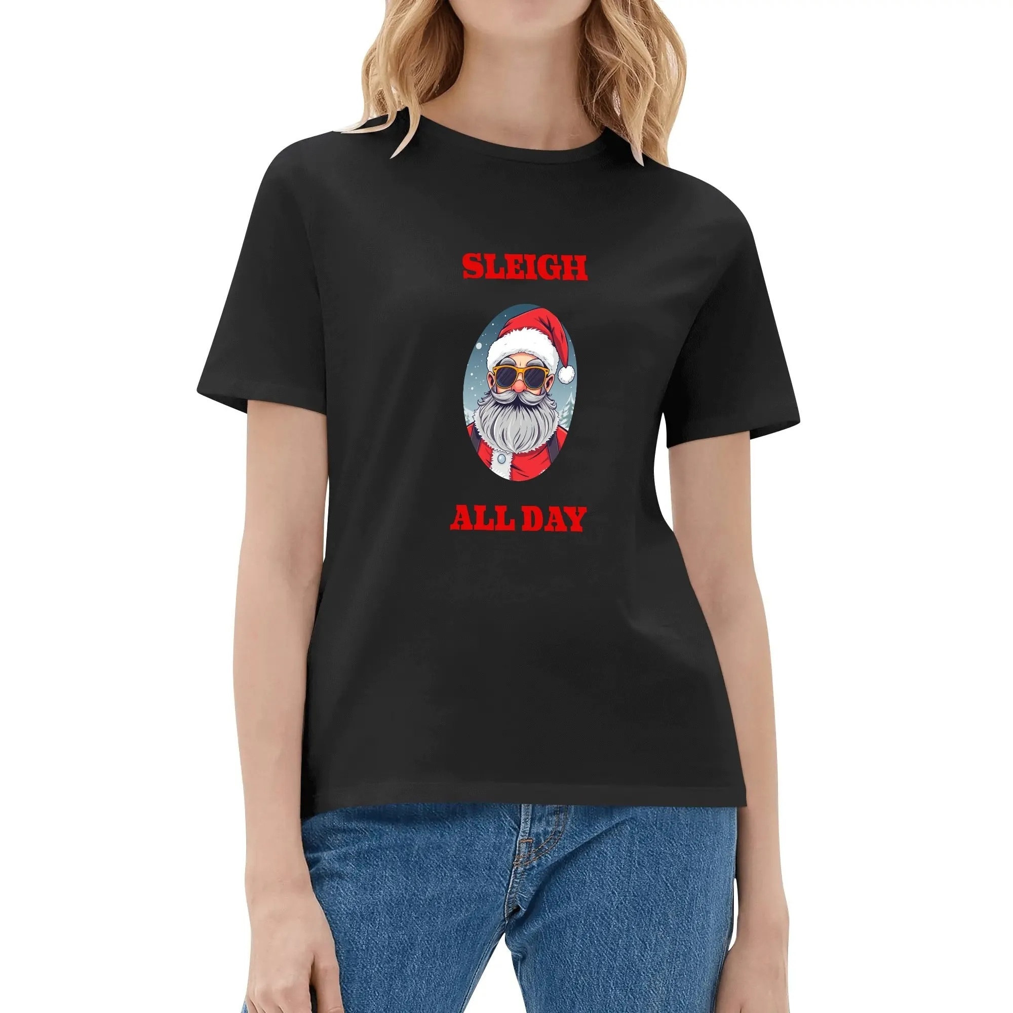 Sleigh All Day Womens Cotton T-Shirt