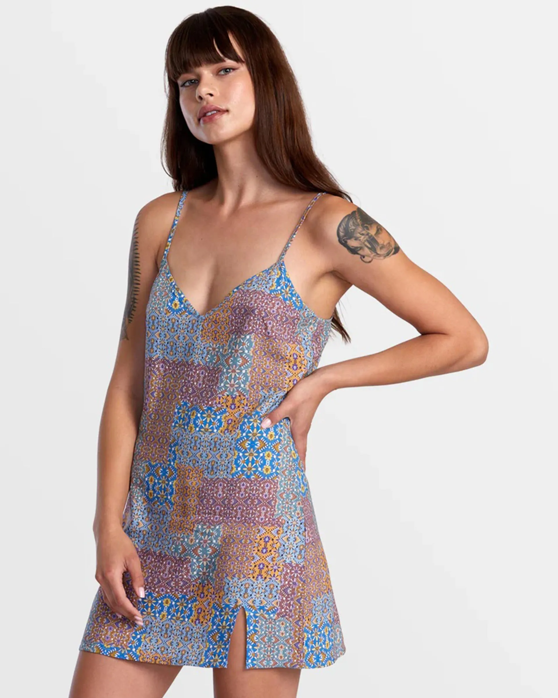 Slip Up Mini Dress