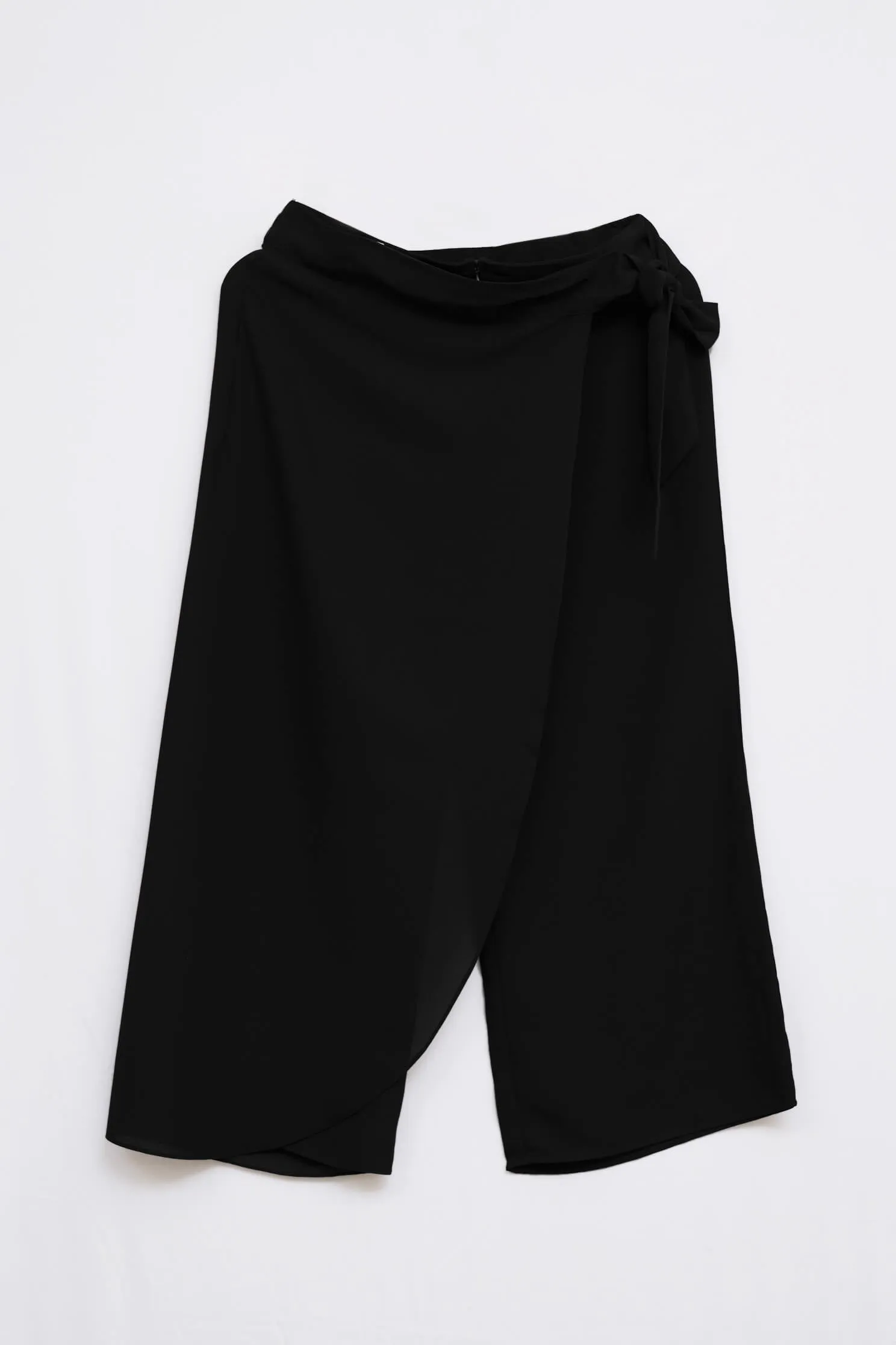 Solid Side Wrap Stylish Culotte