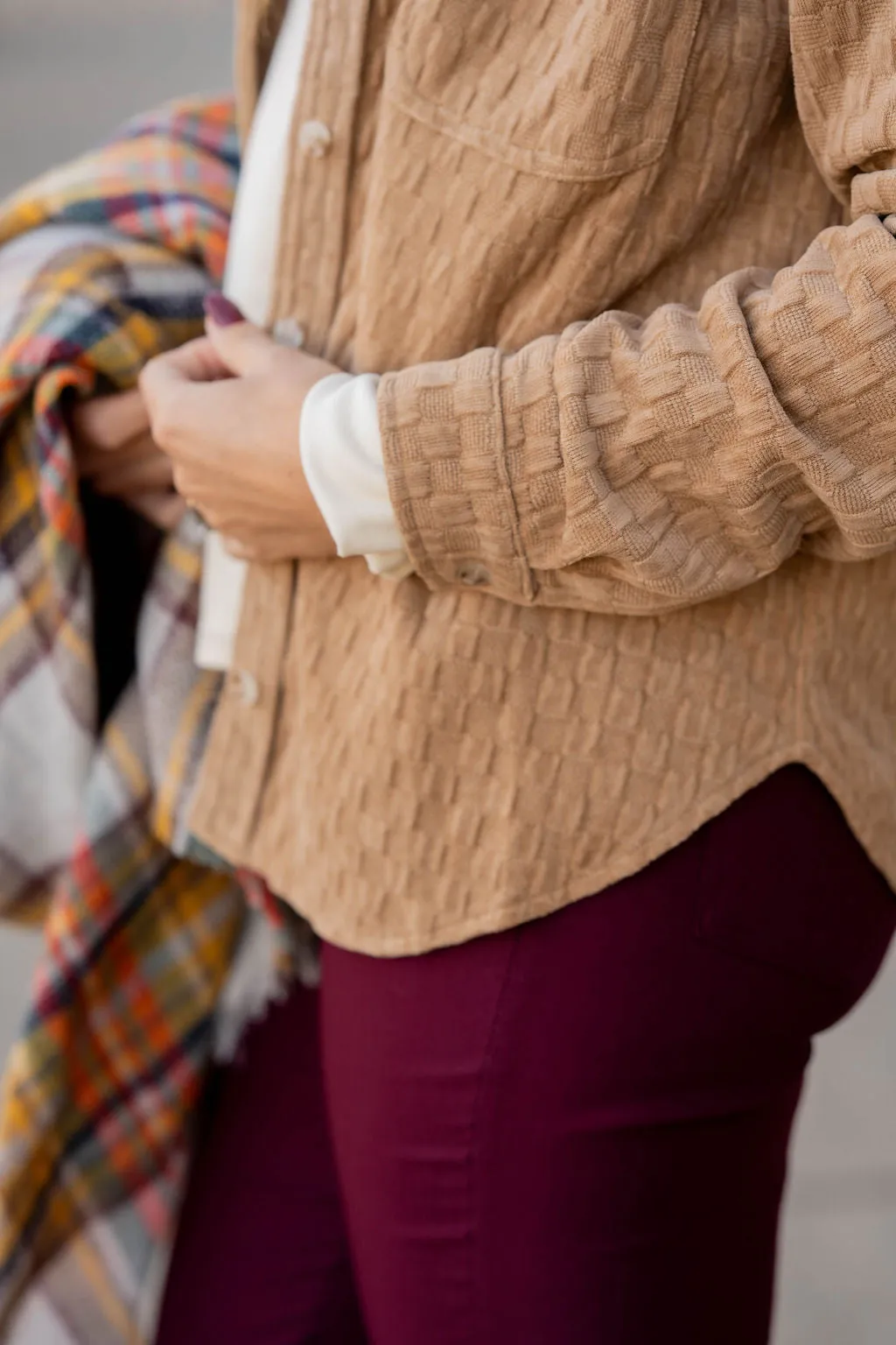 Subtle Checkered Shacket