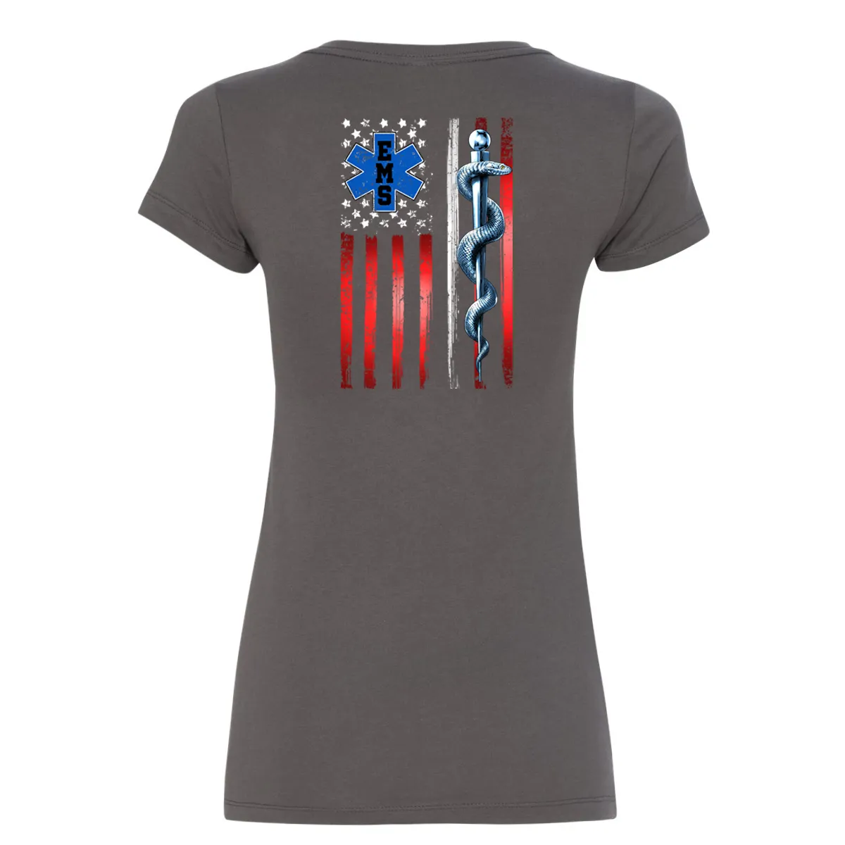 Thin White Line American Flag Women's Crew Neck Shirt