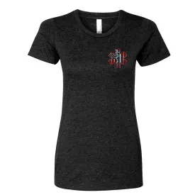 Thin White Line American Flag Women's Crew Neck Shirt