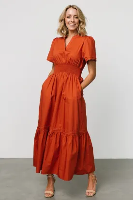 Vera Maxi Dress | Deep Rust