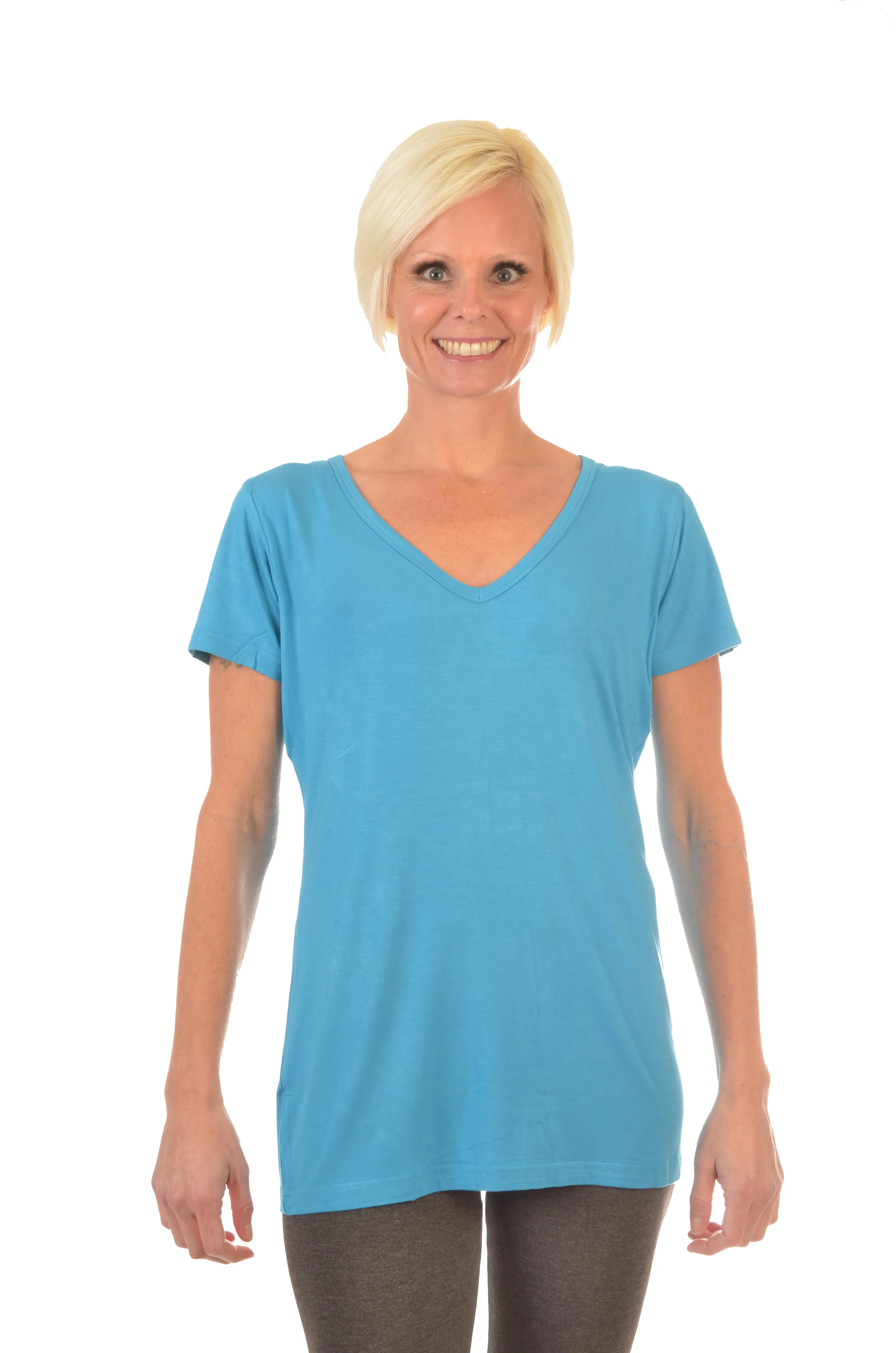 Women Wayi Bamboo V-neck T-shirt