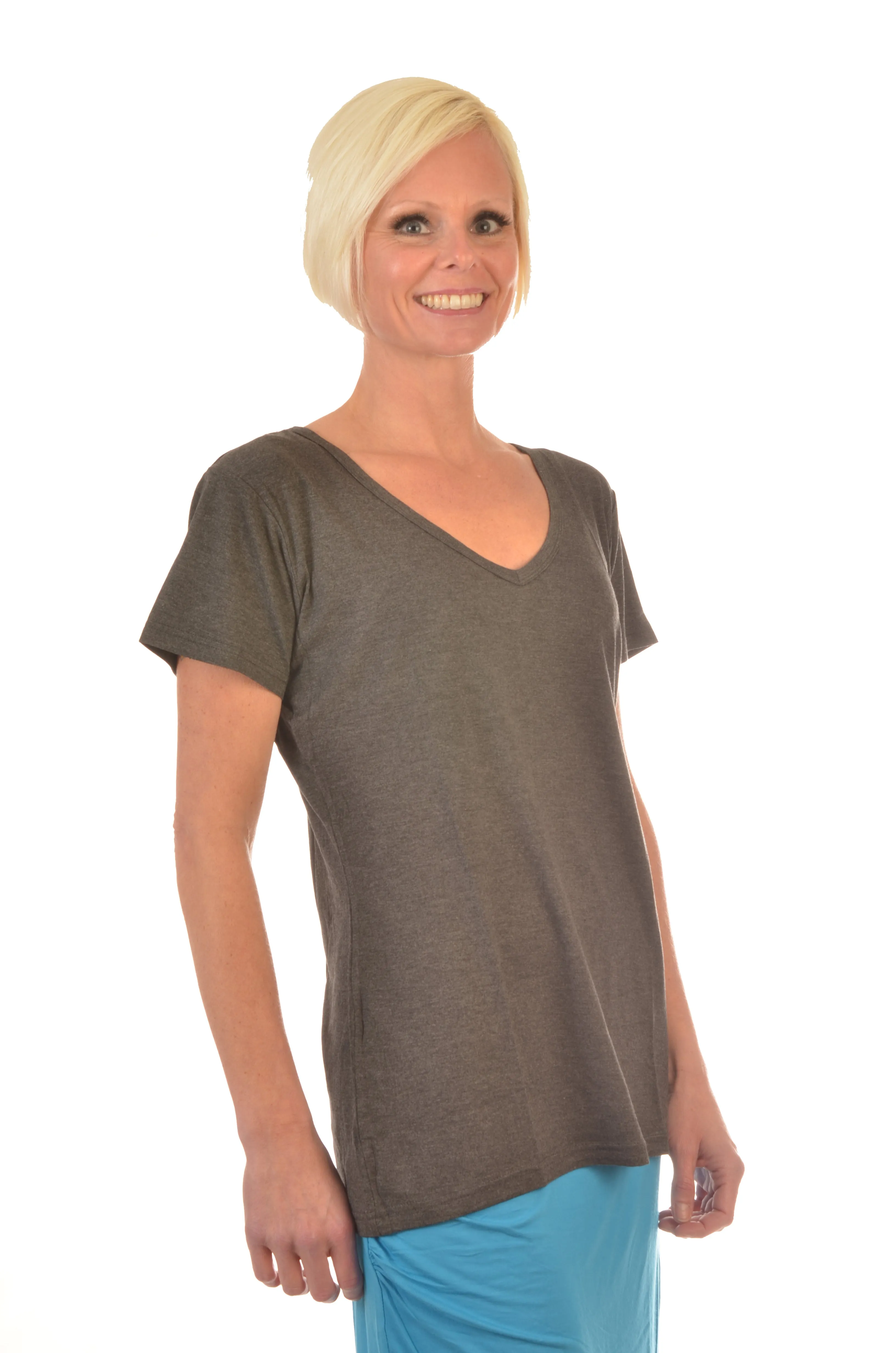 Women Wayi Bamboo V-neck T-shirt