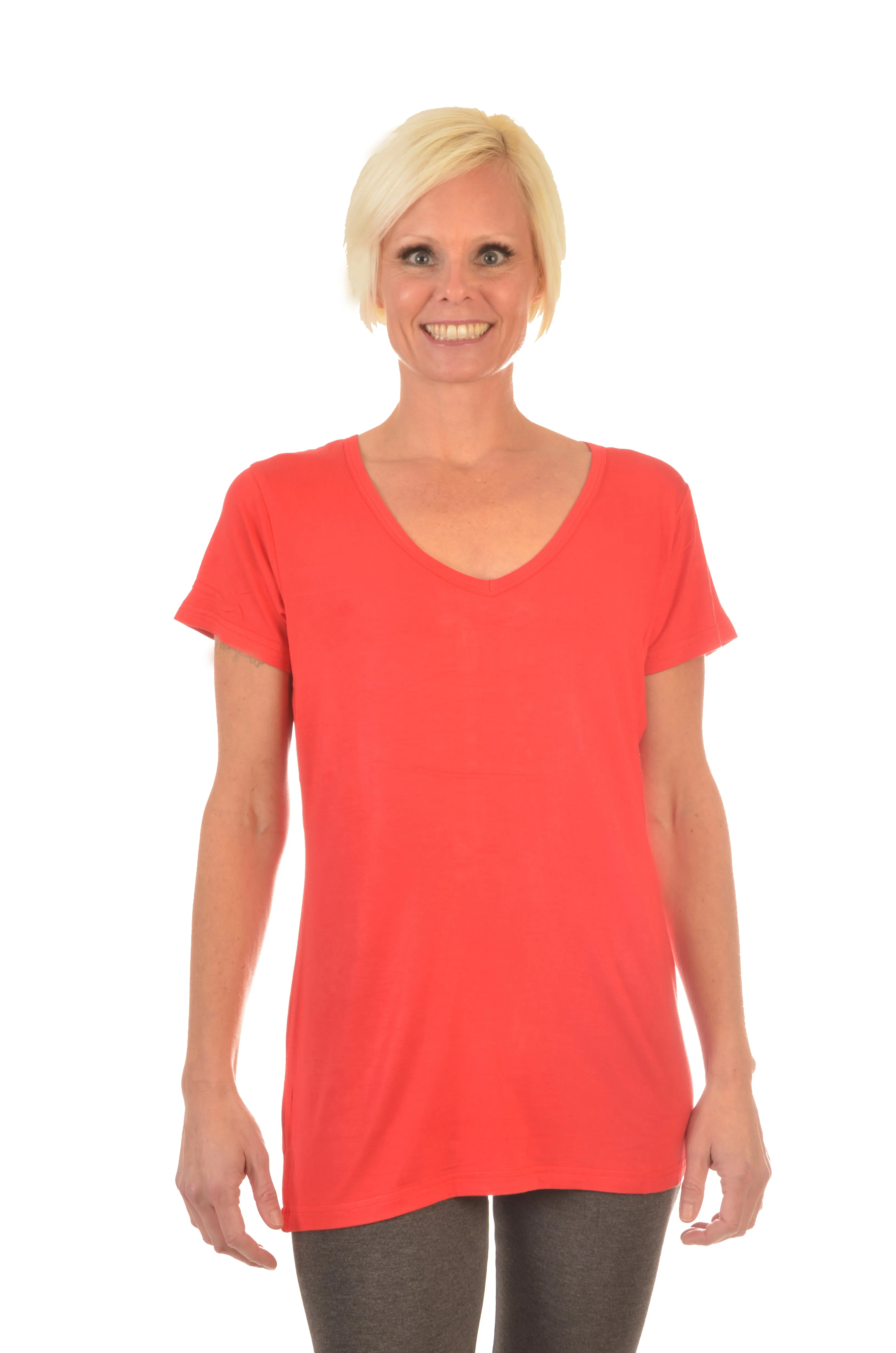 Women Wayi Bamboo V-neck T-shirt