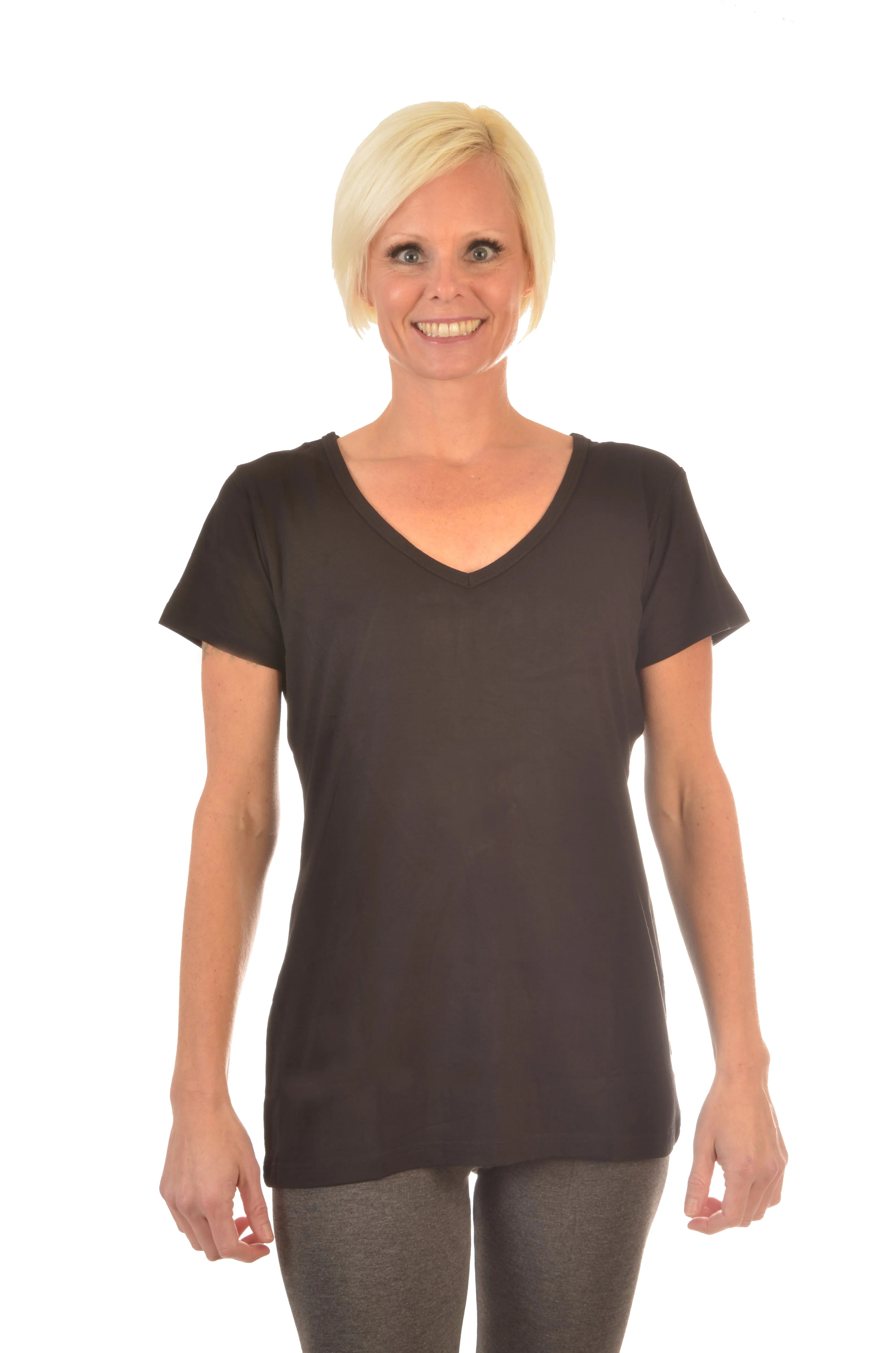 Women Wayi Bamboo V-neck T-shirt