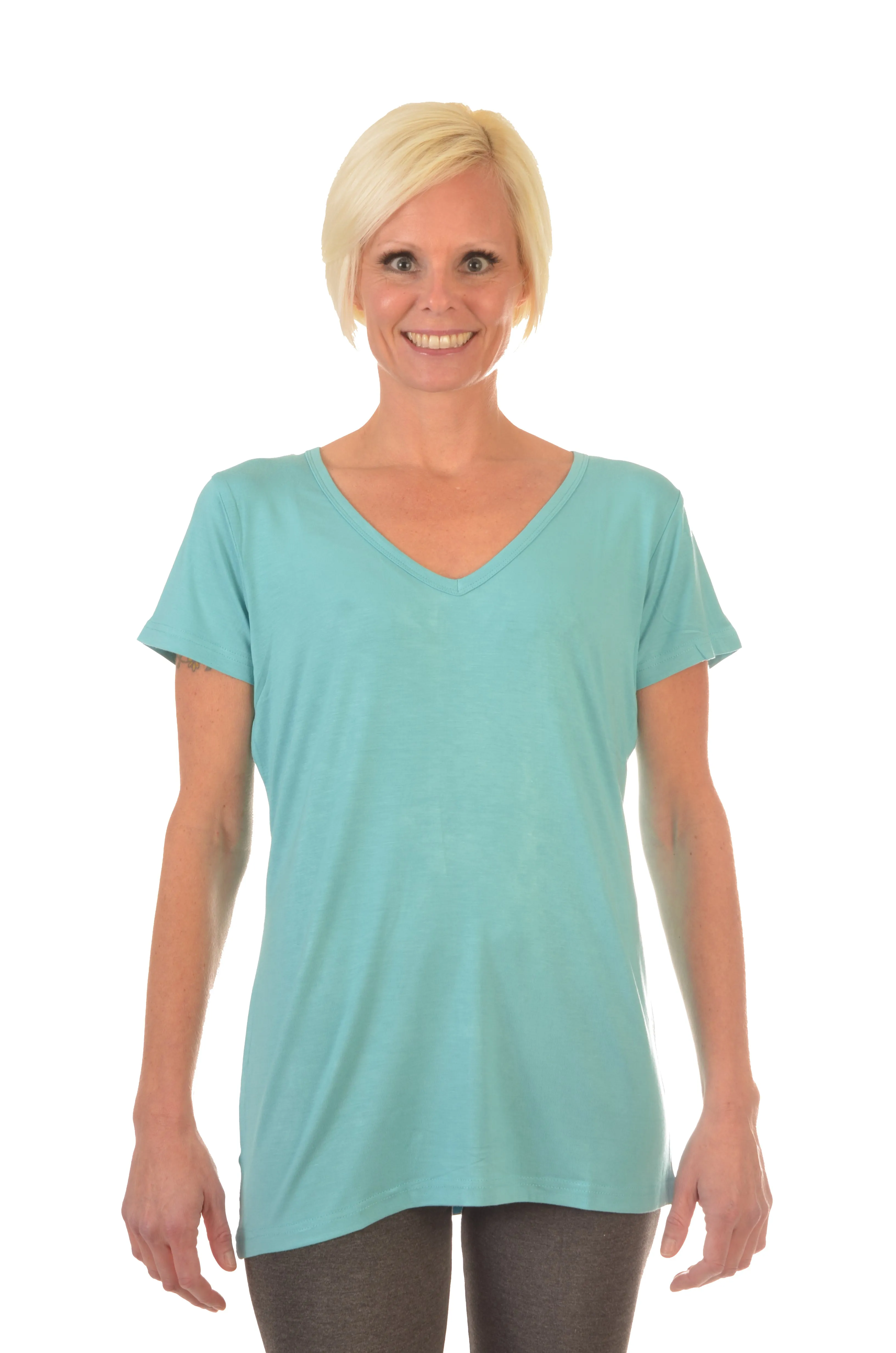 Women Wayi Bamboo V-neck T-shirt