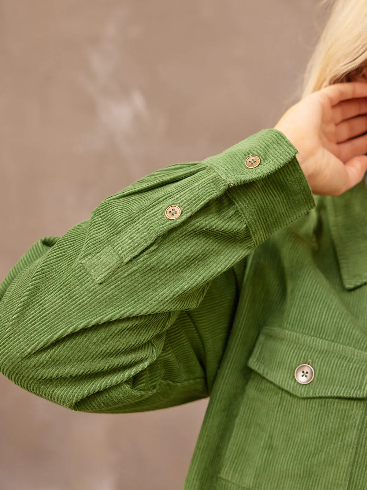 Yasmynn - Corduroy Shacket - Olive