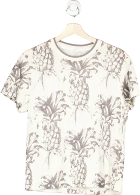 Zimmermann Beige Pineapple Print T-Shirt UK 8