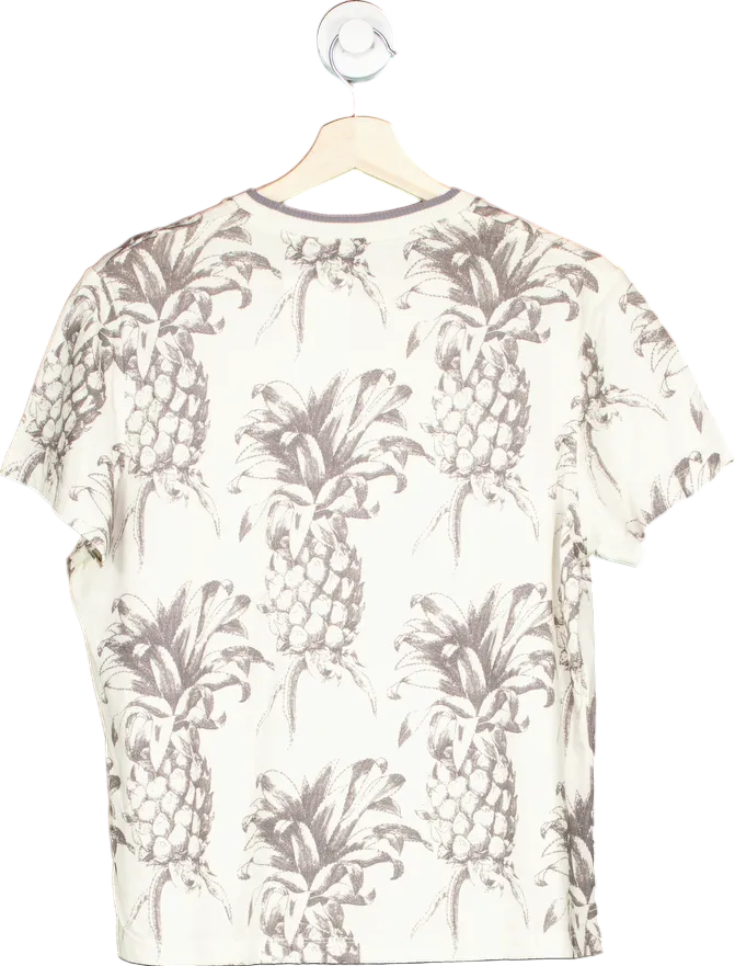 Zimmermann Beige Pineapple Print T-Shirt UK 8